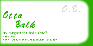 otto balk business card